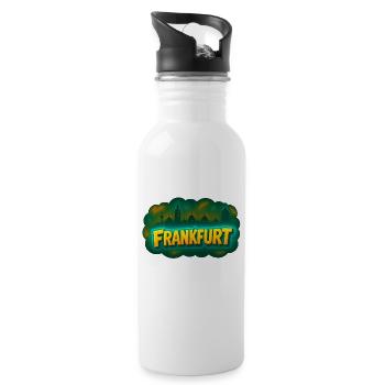 Frankfurt - Trinkflasche mit integriertem Trinkhalm - Weiß - Rechts