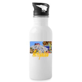 Astipalea - Trinkflasche mit integriertem Trinkhalm - Weiß - Rechts