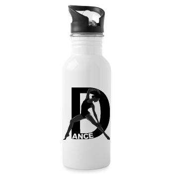 Tanzen Sie anmutig - Trinkflasche mit integriertem Trinkhalm - Weiß - Rechts