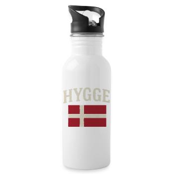 Hygge - Trinkflasche mit integriertem Trinkhalm - Weiß - Rechts