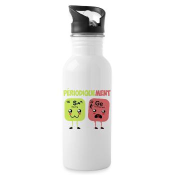 Periodically Wise Humor Periodic Table - Water bottle with straw - white - Right