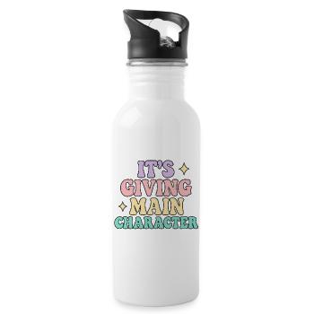 Main Character Vibes - Water bottle with straw - white - Right