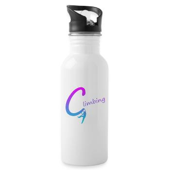 Climbing Circle Gradient Design Climbing Climbing - Water bottle with straw - white - Right