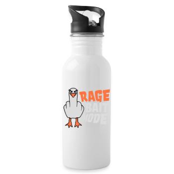 Rage Appât Mode Mouette Oiseau Méchant Drôle Provocation - Gourde avec paille intégrée - blanc - Droite