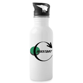 Green circle with black ribbon - Water bottle with straw - white - Right