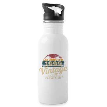Awesome Since 1999 1999 Birthday Gift - Water bottle with straw - white - Right