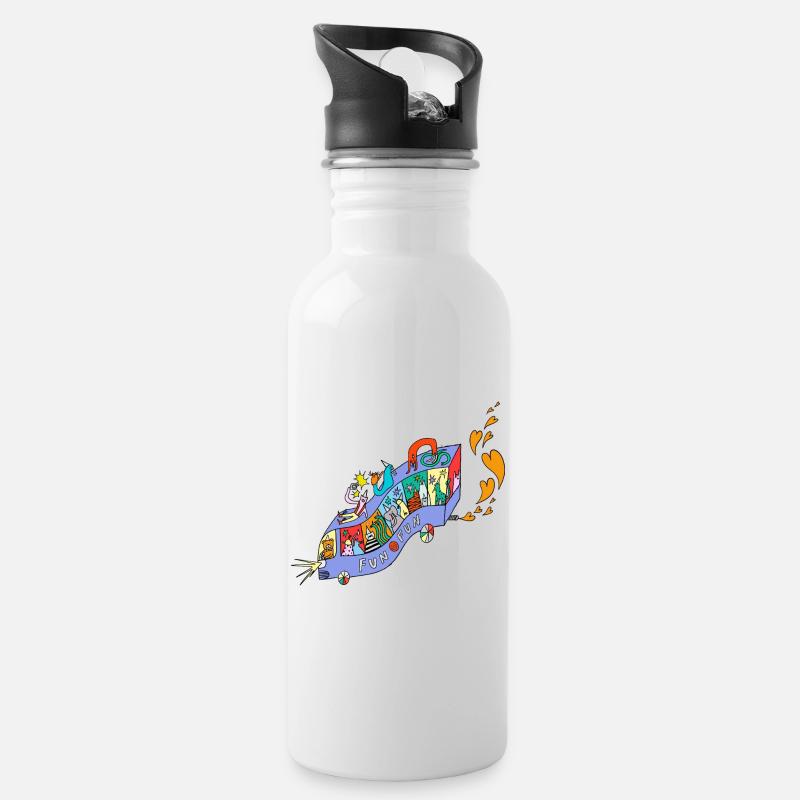 FUN_FUN_EXPRESS - Gourde avec paille intégrée - blanc
