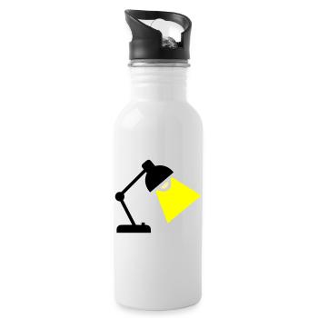 Desk Lamp Light Idea - Water bottle with straw - white - Right