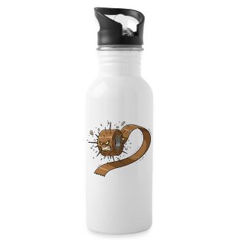 Angry Duct Tape - Water bottle with straw - white - Right
