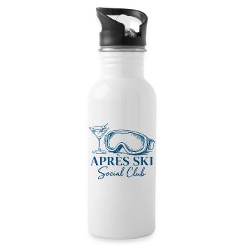 Après Ski Club Cocktail Skiing Winter Holiday - Water bottle with straw - white - Right