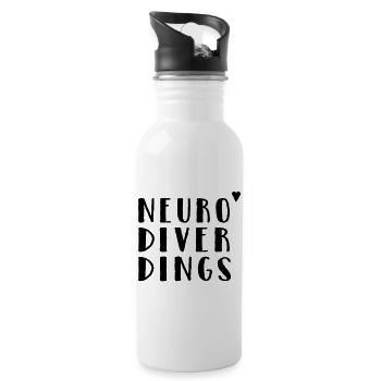 Neurodiverdings - Water bottle with straw - white - Right
