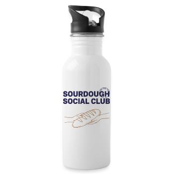 Ère de la boulangerie locale du pain au Pain Social Club du Pain Au Levain - Gourde avec paille intégrée - blanc - Droite