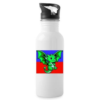 dragon - Gourde avec paille intégrée - blanc - Droite