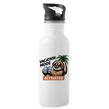 Activated Sloth Beach Party - Water bottle with straw - white - Right