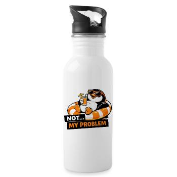 Not My Problem Penguin Chill - Water bottle with straw - white - Right