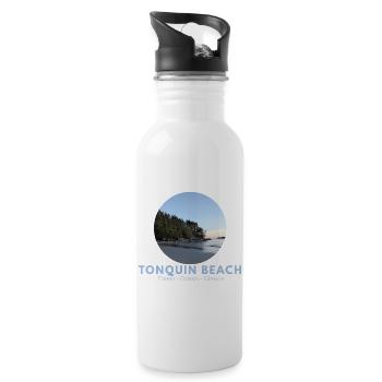 Tonquin Beach Forest Ocean - Trinkflasche mit integriertem Trinkhalm - Weiß - Rechts
