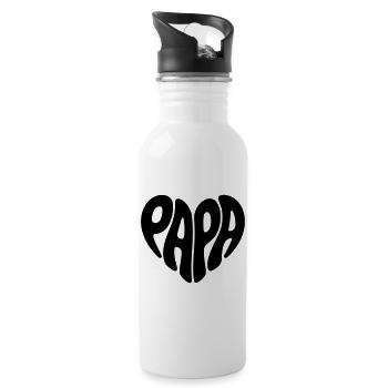 Papa - Gourde avec paille intégrée - blanc - Droite