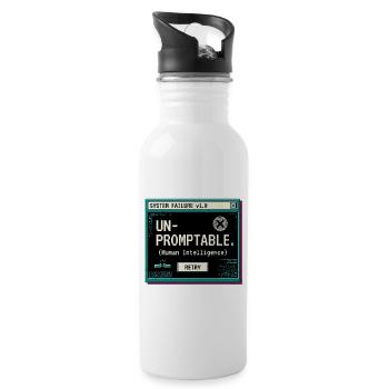 Unpromtable - Water bottle with straw - white - Right