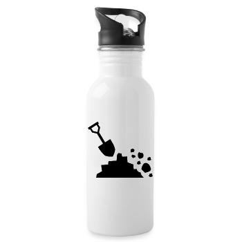 Building site - Water bottle with straw - white - Right