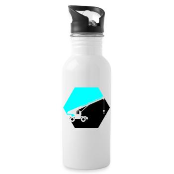 Excavator - Water bottle with straw - white - Right