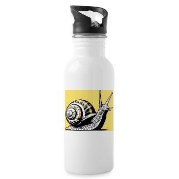 Escargot - Gourde avec paille intégrée - blanc - Droite