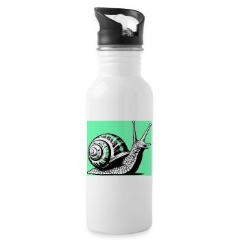 Snail - Water bottle with straw - white - Right