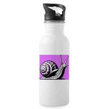 Escargot - Gourde avec paille intégrée - blanc - Droite