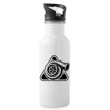 Logo de réglage de voiture turbocompresseur - Gourde avec paille intégrée - blanc - Droite