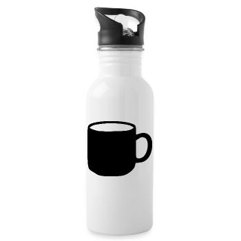 Tasse Geschenk  - Trinkflasche mit integriertem Trinkhalm - Weiß - Rechts