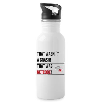 THAT WASNT A CRASH THAT WAS NETCODE V2 - Trinkflasche mit integriertem Trinkhalm - Weiß - Rechts