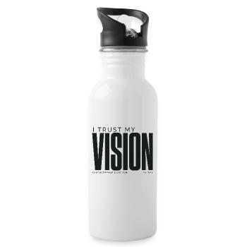 I Trust My Vision | Photographer's Edition - Water bottle with straw - white - Right