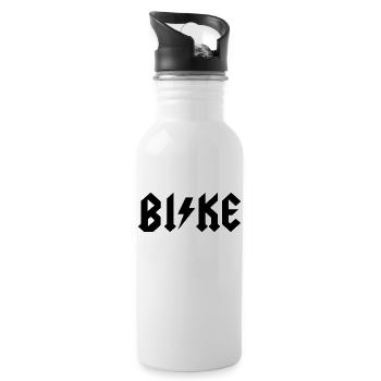 Biker - Trinkflasche mit integriertem Trinkhalm - Weiß - Rechts