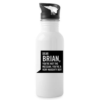 Dear Brian... - Water bottle with straw - white - Right