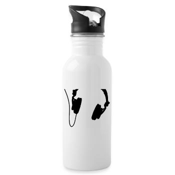 headphones_vector - Water bottle with straw - white - Right