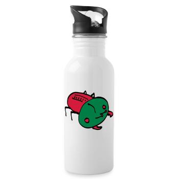 bug color VECTOR insect crawling animal - Water bottle with straw - white - Right