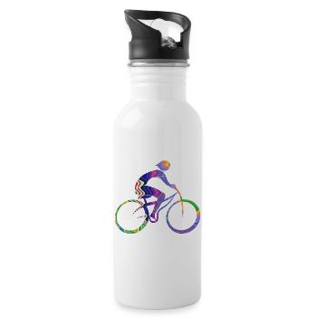 cyclist - Water bottle with straw - white - Right