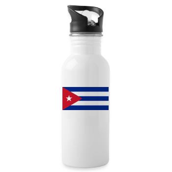 Cuba - Gourde avec paille intégrée - blanc - Droite
