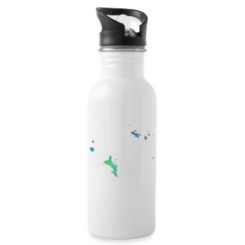 Seychelles - Trinkflasche mit integriertem Trinkhalm - Weiß - Rechts
