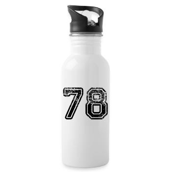 78 - Water bottle with straw - white - Right