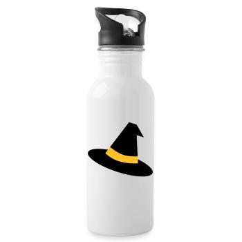 Hexenhut - Trinkflasche mit integriertem Trinkhalm - Weiß - Rechts