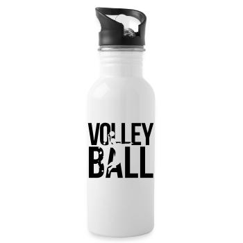 volleyball - Trinkflasche mit integriertem Trinkhalm - Weiß - Rechts