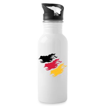 Design Germany - Water bottle with straw - white - Right