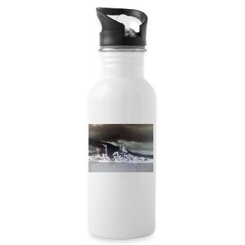 DDDesign - "Art of War"-Collection Nr. 012 - Trinkflasche mit integriertem Trinkhalm - Weiß - Rechts