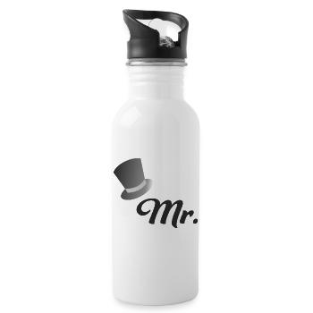 groom - Water bottle with straw - white - Right