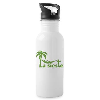 La sieste - Gourde avec paille intégrée - blanc - Droite