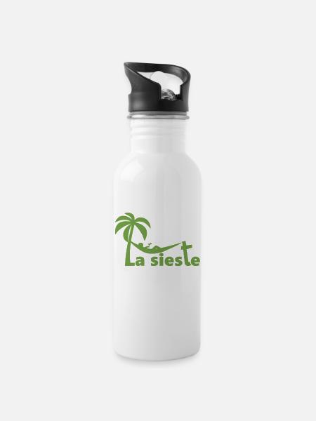La sieste - Gourde avec paille intégrée - blanc