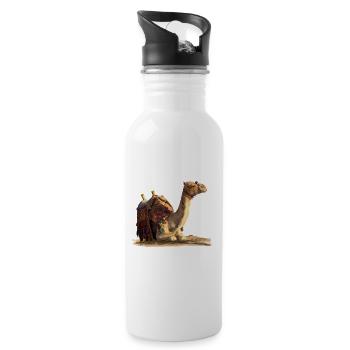 kamel - Trinkflasche mit integriertem Trinkhalm - Weiß - Rechts