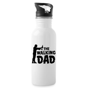 vatertag dad humor - Trinkflasche mit integriertem Trinkhalm - Weiß - Rechts