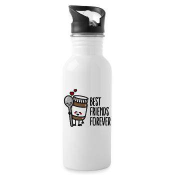 Best friends forever chocolate spread / spoon BFF - Water bottle with straw - white - Right