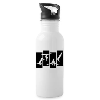 Gymnastics, Gymnast - Water bottle with straw - white - Right